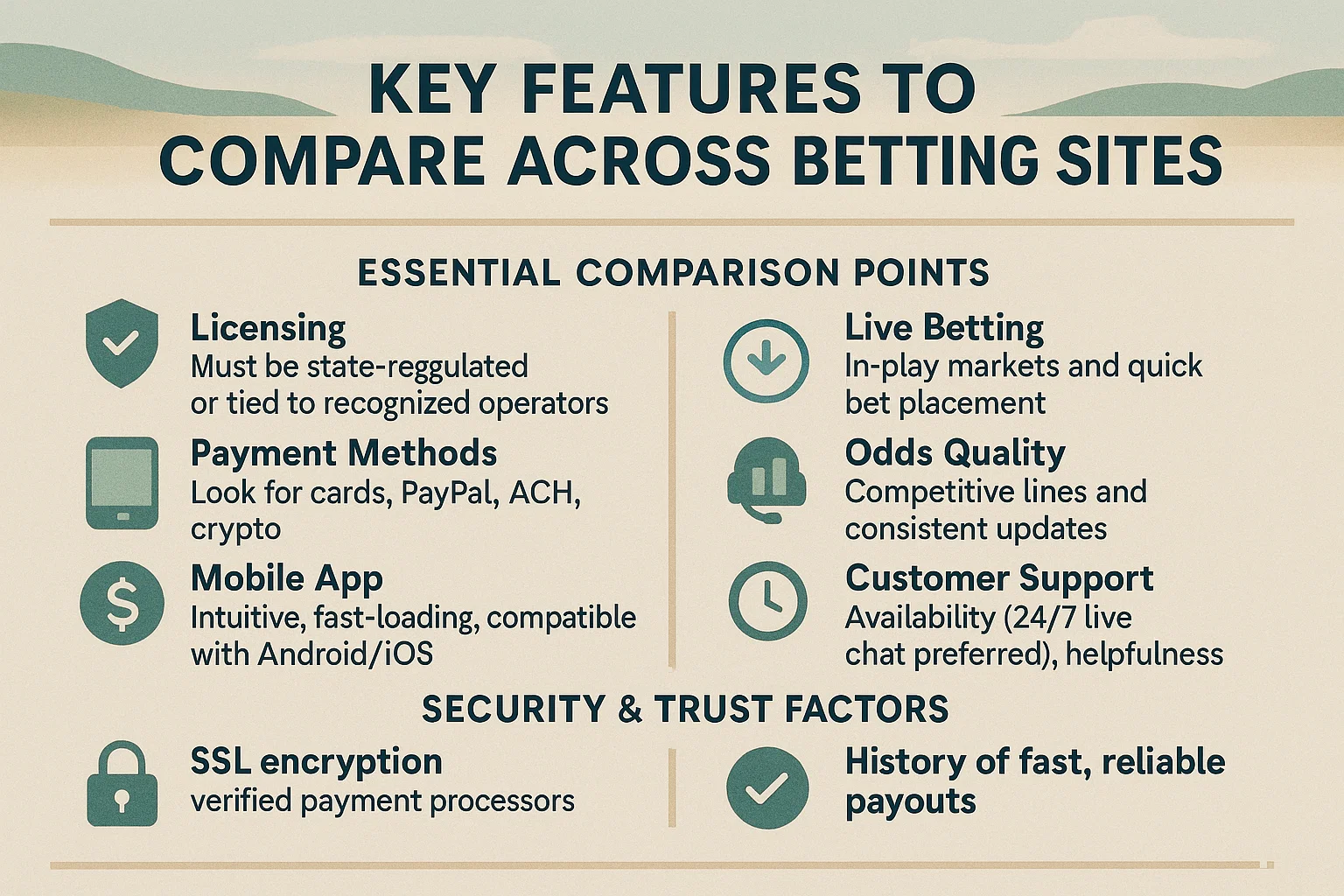 Key Features to Compare Across Betting Sites